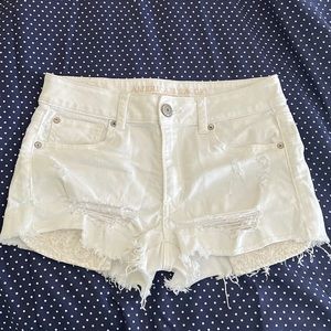 American Eagle White Denim Shorts